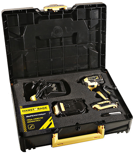 Аккумуляторный ударный винтоверт Hanskonner HCD20280BLC 1BatterySystem 18 В 280 Нм 144скор 1x40 Ач кейс HS