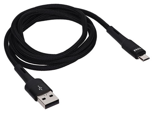 фото Кабель tfn usb - microusb, нейлон, 1.2 м, черный (tfntfn-с-env-mic1mbk)