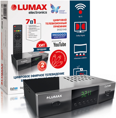 

Цифровой телевизионный ресивер Lumax, DV 3211 HD