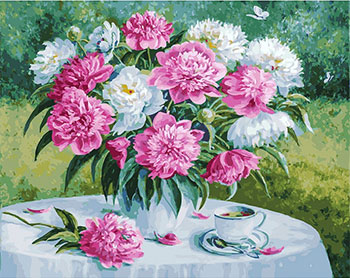 

Живопись на холсте Белоснежка, 40*50 см 193-AB Роскошные пионы