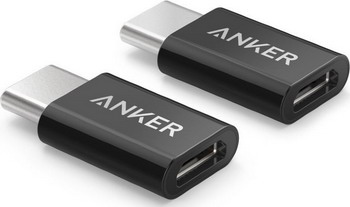 Переходник ANKER Powerline USB-C to Micro USB Female Adapter черный