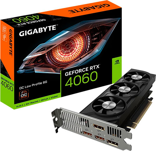 фото Видеокарта gigabyte geforce rtx 4060 oc lp 8gb (gv-n4060oc-8gl)