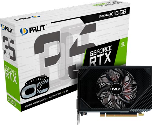 фото Видеокарта palit geforce rtx 3050 stormx oc 6gb (ne63050s18je-1070f)