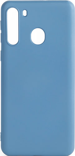 Чехол для мобильного телефона mObility софт тач для Samsung Galaxy A21, синий (УТ000020616)