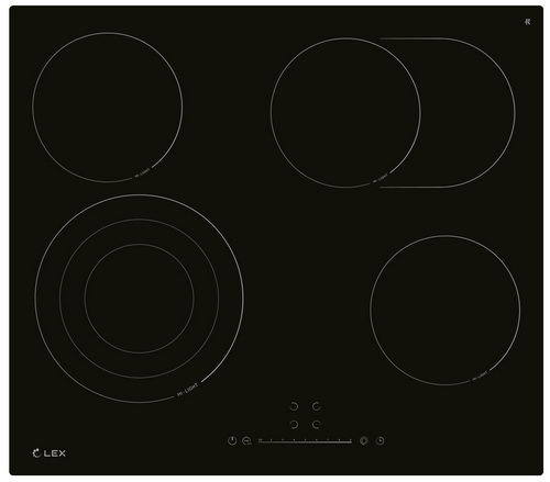 фото Встраиваемая электрическая варочная панель lex evh 642d bl
