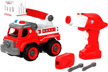 Конструктор SHANTOU BHX TOYS CO пожарная машина с лестницей и пультом ДУ BHX TOYS CJ-1365106