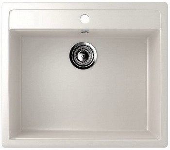 Изображение товара Кухонная мойка Ulgran U-104 белая искусственный мрамор прямоугольная