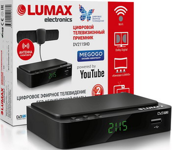 

Цифровой телевизионный ресивер Lumax, DV 2115 HD черный