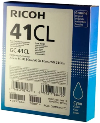 

Картридж Ricoh, GC 41 CL 405766 Голубой
