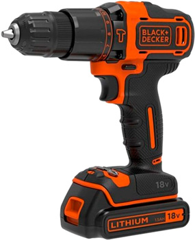 

Дрель-шуруповерт Black&Decker, BDCHD18KB-XK (кейс в комплекте)