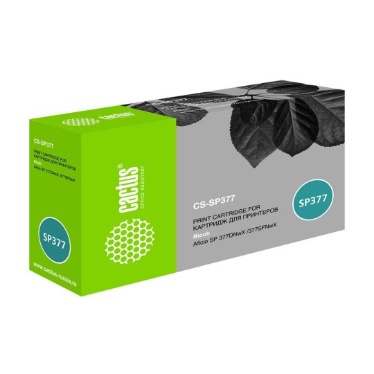 

Картридж лазерный Cactus CS-SP377 408162 черный (6400стр.) для Ricoh Aficio SP 377DNwX/377SFNwX