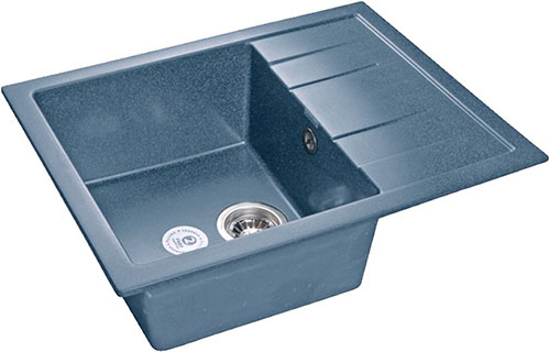 

Кухонная мойка GranFest QUADRO 650L, 1 чаша+крыло, 650x500 мм, (Q-650L графит), Графитовый