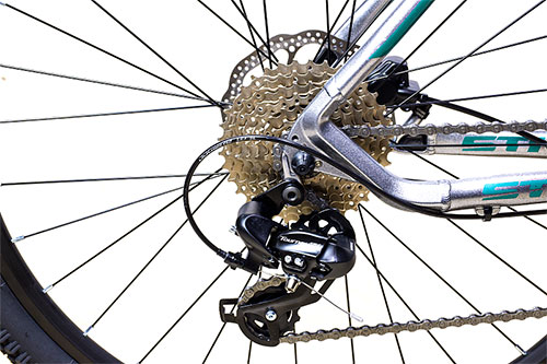 Велосипед женский горный Stark Viva 272 HD рама 18 серебристый металликмятный HQ-0014222