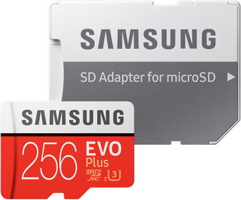 

Карта памяти Samsung, 256 GB MicroSDXC class 10 UHS-I EVO+ U3 MB-MC 256 GA/RU