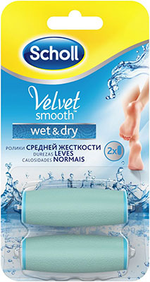 

Сменные ролики Scholl, Velvet Smooth Wet&Dry средней жесткости