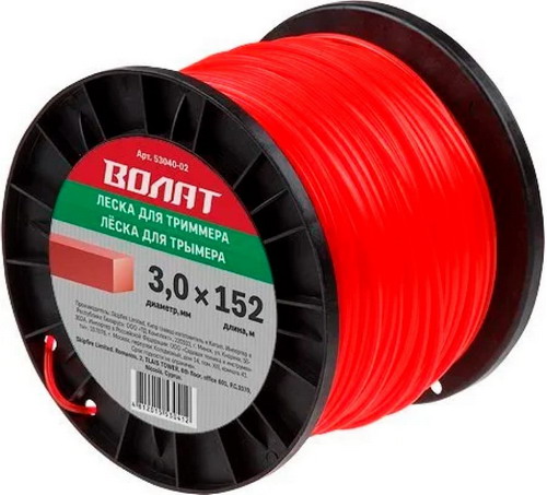 Изображение товара Леска Волат 3.0 мм х 152 м, квадратное сечение (53040-02)