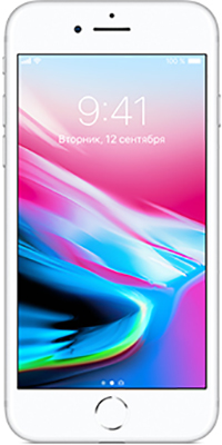 

Смартфон Apple, iPhone 8 64 ГБ серебристый (MQ6H2RU/A)