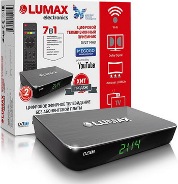 Цифровой телевизионный ресивер Lumax DV 2114 HD черный
