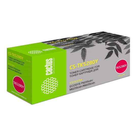

Картридж лазерный Cactus CS-TK5280Y TK-5280Y желтый (11000стр.) для Kyocera Ecosys P6235cdn/M6235cidn/M6635cidn
