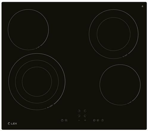 фото Встраиваемая электрическая варочная панель lex evh 642b bl