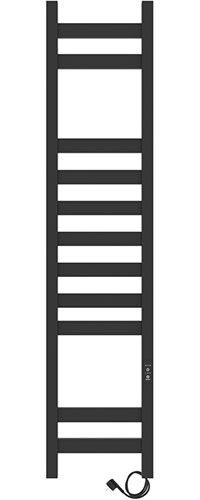 фото Полотенцесушитель электрический laris флавиа, чкч, п11, 200х1000, черный муар, правое подключение (73207657)