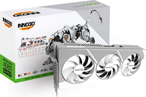 фото Видеокарта inno3d geforce rtx 4080 super x3 oc white 16gb (n408s3-166xx-18703259)