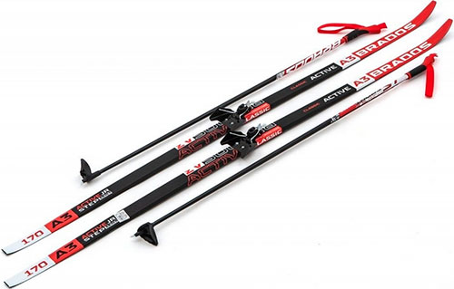 

Лыжи беговые STC NNN - 170 WAX Brados Active A3 Red, Красный/белый/черный