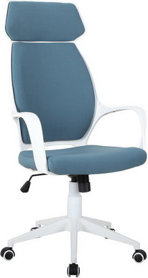 

Кресло Tetchair, GRACE белый ткань голубой 56