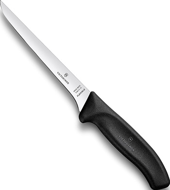 

Нож обвалочный Victorinox SwissClassic гибкое лезвие 15 см чёрный в картонном блистере