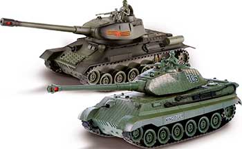 Танковый бой Crossbot р/у 1:24 Т-34 (СССР) - GERMANY KING TIGER (Германия) аккум 870622