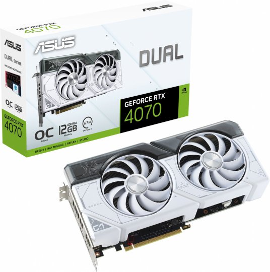 фото Видеокарта asus geforce rtx 4070 dual oc white 12gb (dual-rtx4070-o12g-white)