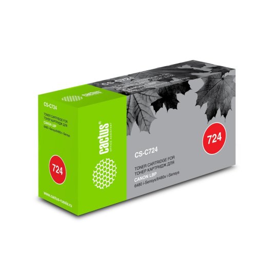 

Картридж лазерный Cactus CS-C724 724 черный (6000стр.) для Canon LBP 6480/6750/6480x/6750dn
