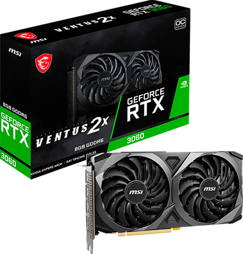 фото Видеокарта msi geforce rtx 3060 ventus 2x 8g oc