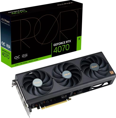 фото Видеокарта asus geforce rtx 4070 proart oc 12gb (proart-rtx4070-o12g)