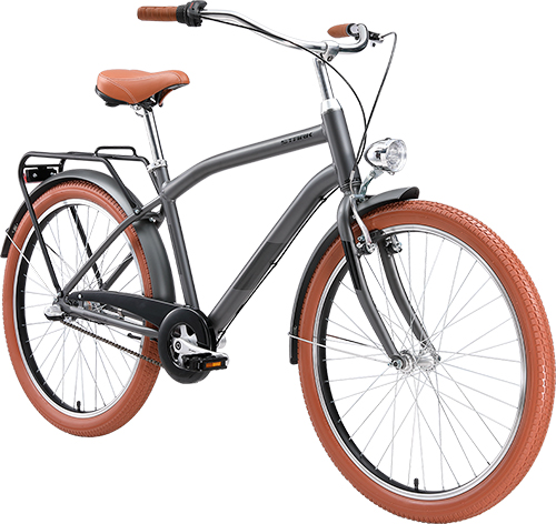 Велосипед Stark 24 Comfort Man 3 speed темно-серый матовый металликчерныйкоричневый18 HQ-0014078