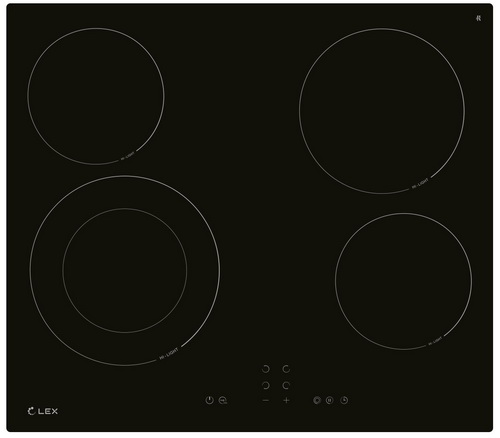 фото Встраиваемая электрическая варочная панель lex evh 641a bl