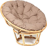 фото Кресло tetchair ''papasan eco'' p115-1/sp std / c подушкой ремешками / natural (натуральный) экошерсть коричневый