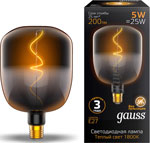 

Лампа GAUSS LED Filament V140-DC Black-Clear 5W E27 200lm 1800K 140*204mm