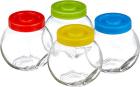 

Набор стеклянных банок Mallony VASO, 4 штуки по 150 мл с крышками (003606), Прозрачный/цветной