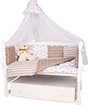 

Комплект в кроватку Amarobaby ROYAL BABY коричневый 18 предметов