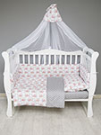 

Комплект в кроватку Amarobaby Подарочек серый 4 предмета AMARO-3004-PoS