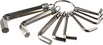 Набор ключей имбусовых Sparta HEX, 1,5–10 мм, 10 шт., никелированный, на кольце 112685