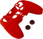 Чехол силиконовый Red Line для геймпада игровой приставки P5, с накладками на стики, красный (HS-PS5304C)