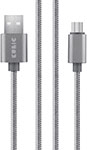 фото Кабель rombica kubic c05c gray usb - usb type-c текстиль 3м серый (k-c05cgr)