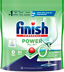 Таблетки для посудомоечных машин FINISH 0 % 60 таблеток бесфосфатные