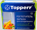 Поглотитель запаха для холодильника гелевый Topperr ''Зеленый чай/уголь'' (3118) поглотитель запахов topperr 3116 для холодильников
