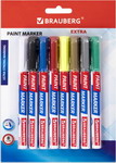 Набор маркеров Brauberg EXTRA (paint marker) 1 мм, 8 цветов (151991) заправка для маркеров copic 12 мл цв b0000 бледный целестин
