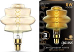 фото Лампа gauss led vintage filament flexible bd180 8w 560lm e27 180*250mm golden 2400k