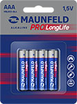 Батарейки MAUNFELD PRO Long Life Alkaline ААА (LR03), 4 шт., блистер (MBLR03-BL4) батарейки duracell long lasting power lr44 2 шт