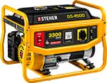 Генератор бензиновый Steher GS-4500, 3300 Вт генератор бенз steher gs 4500е 4т 220 в 3300 вт 7 л с электро руч стар 15 л